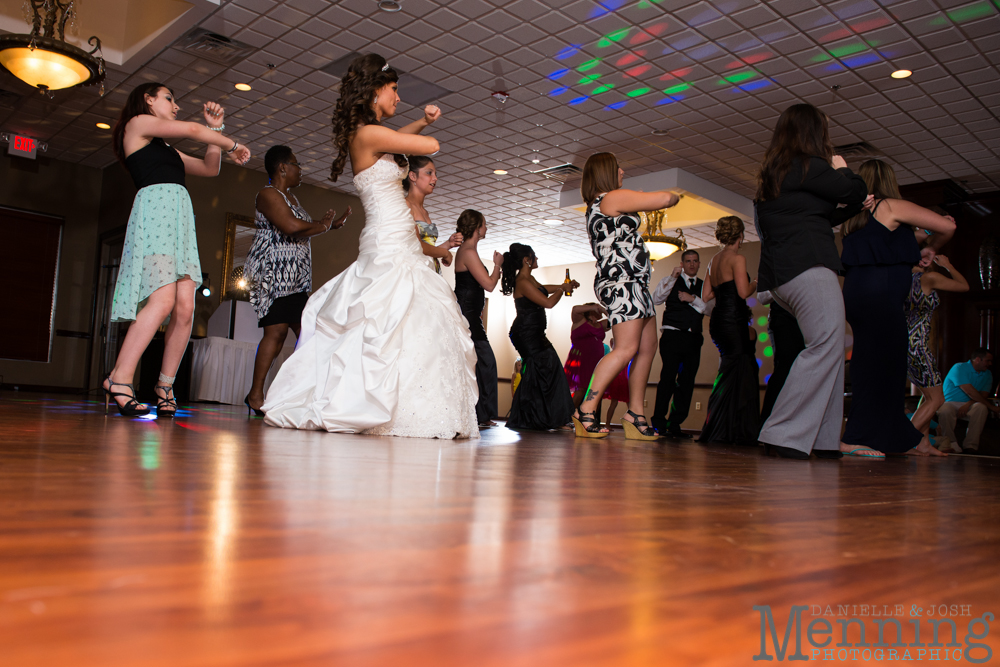 dancing to The Wobble at a wedding reception