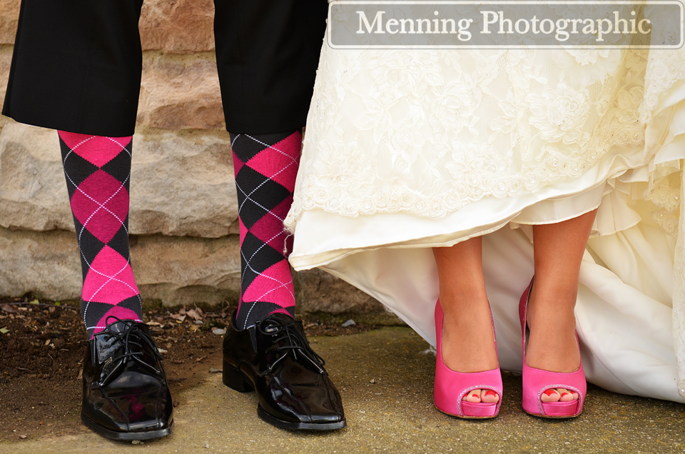 pink high heels for a wedding