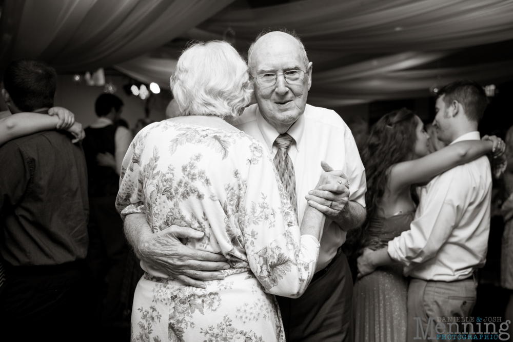 grandparents at a wedding reception