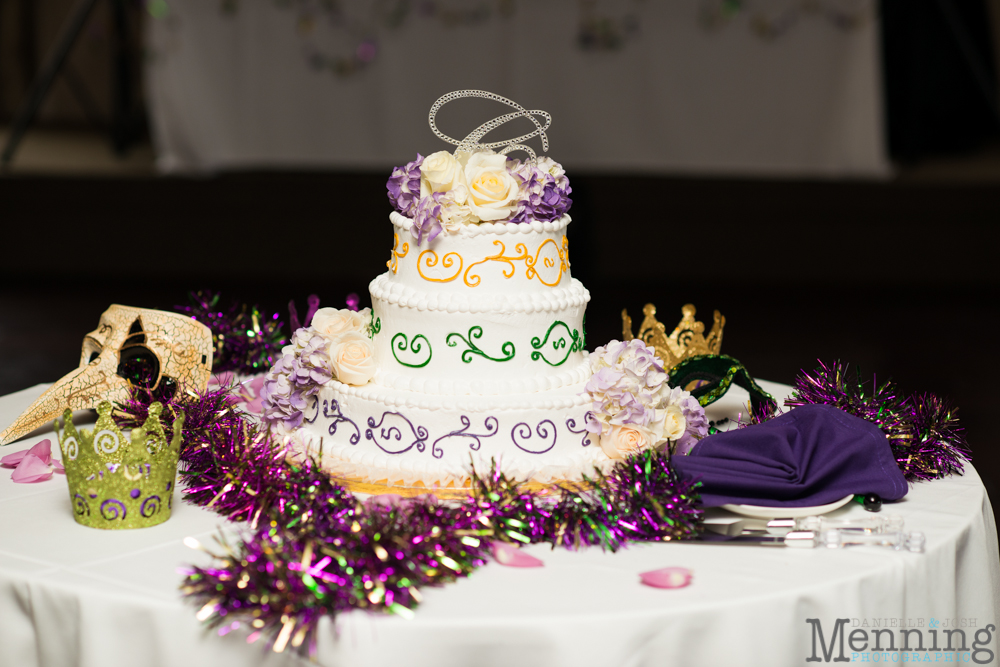 New Orleans themed wedding cake