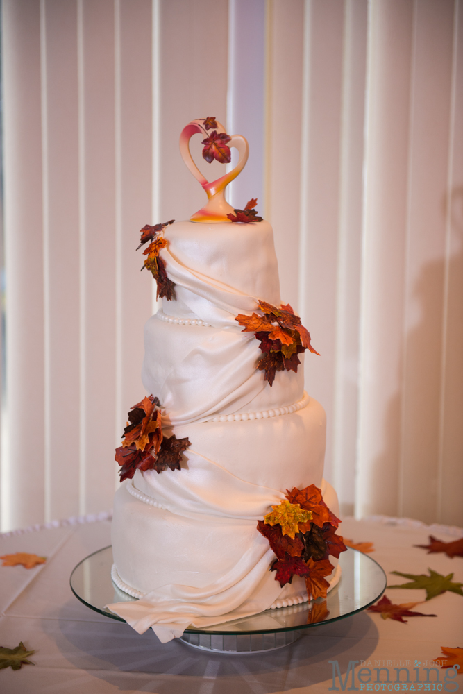 Fall themed wedding cake