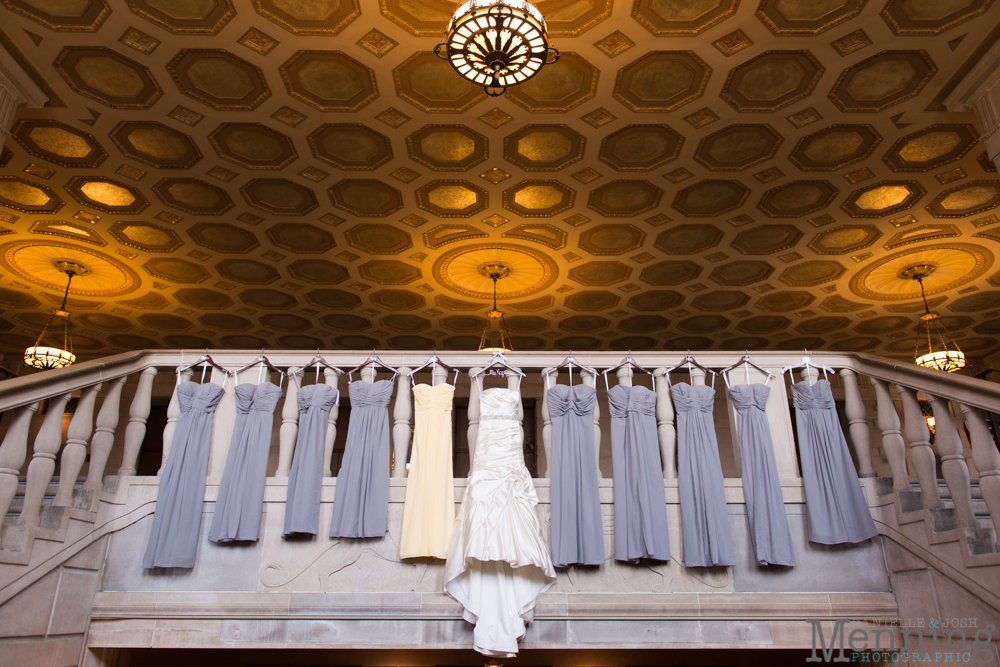 gray and yellow bridesmaid dresses