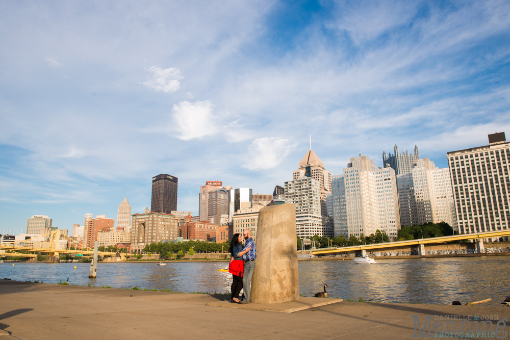 Richelle & Ryan - Downtown Pittsburgh - Roberto Clemente Bridge - PNC Park - North Shore - Heinz Pickle - Pittsburgh Engagement Session - Youngstown OH Photographers_0025