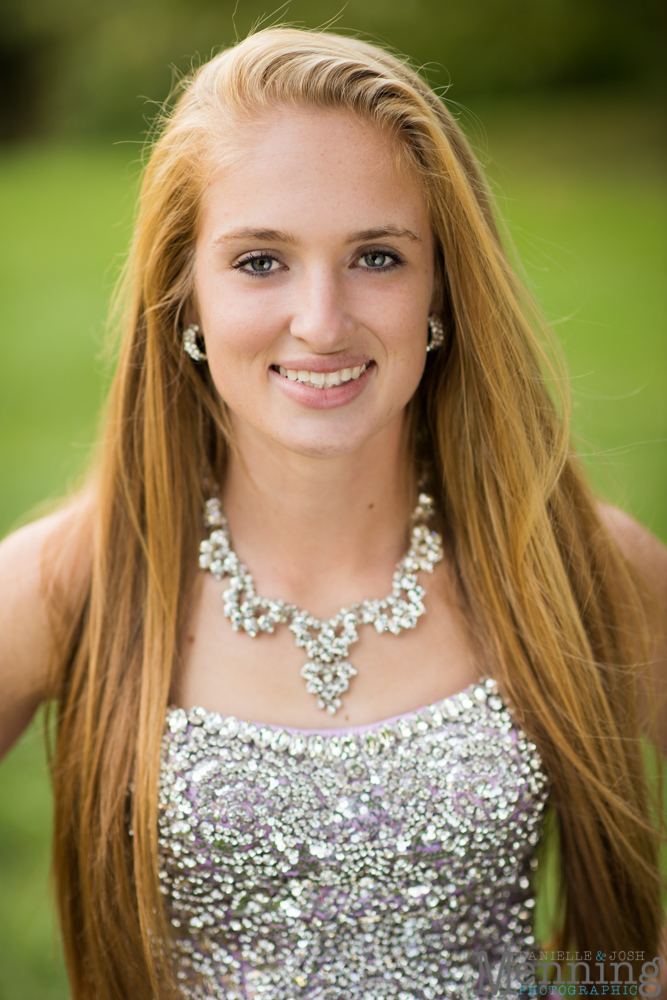 senior photos in a prom dress