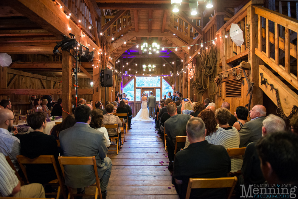 wedding ceremony inside The Barn & Gazebo