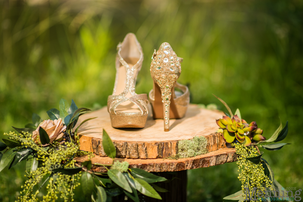 gold sparkly heels
