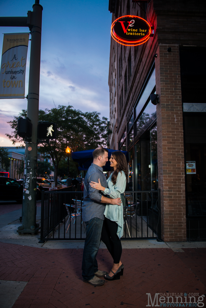 engagement photos in downtown Youngstown