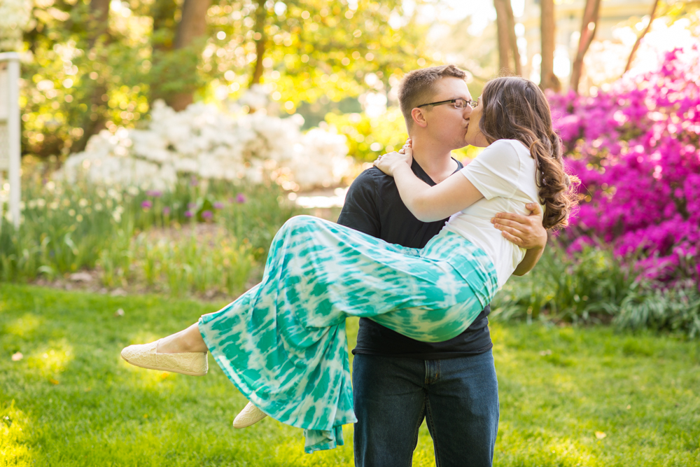 Youngstown engagement photos in Mill Creek Park