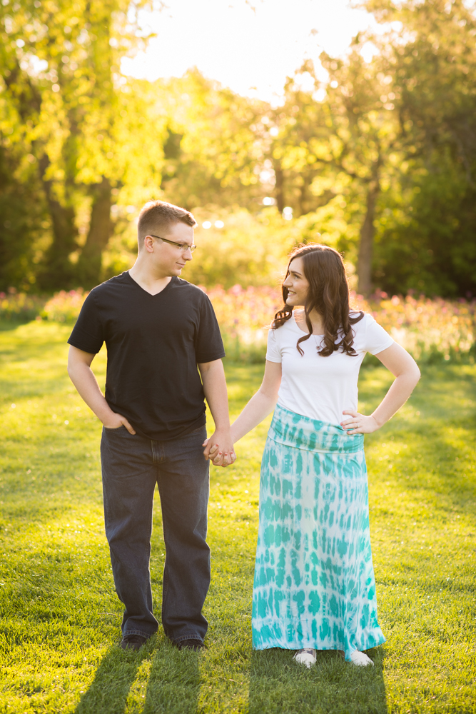 Youngstown engagement photos in Mill Creek Park