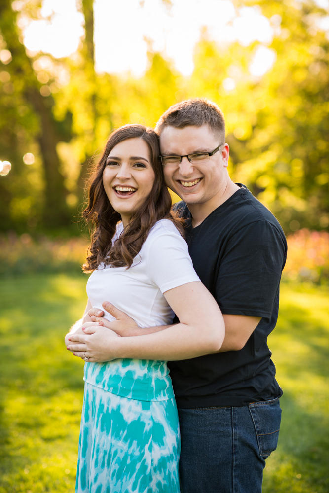 Youngstown engagement photos in Mill Creek Park