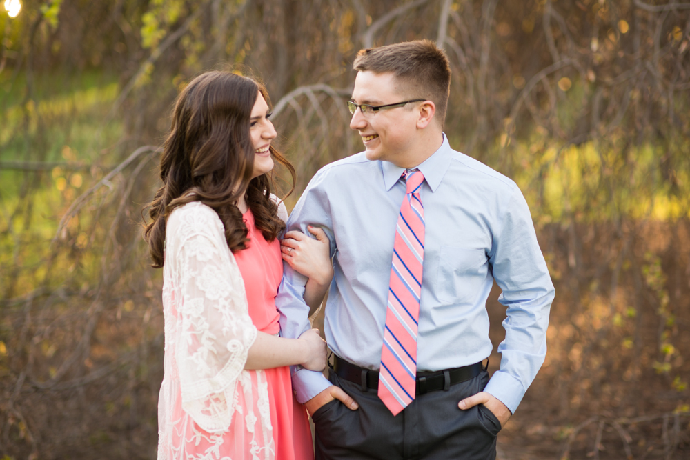 Youngstown engagement photos in Mill Creek Park