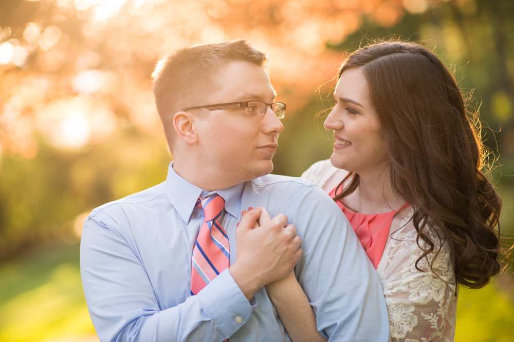 Youngstown engagement photos in Mill Creek Park