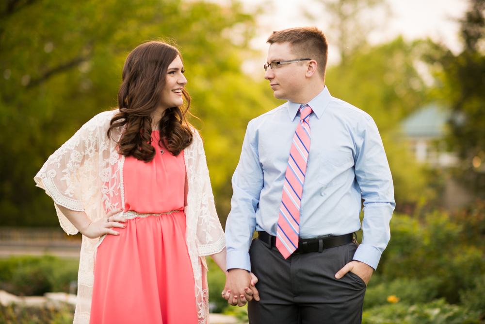 Youngstown engagement photos in Mill Creek Park