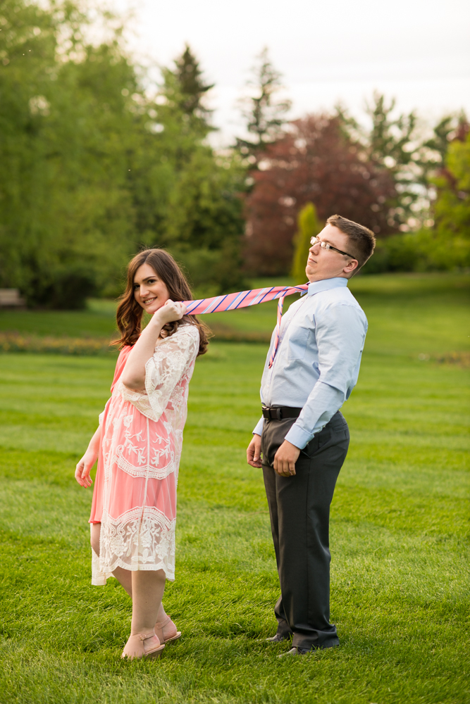 Youngstown engagement photos in Mill Creek Park