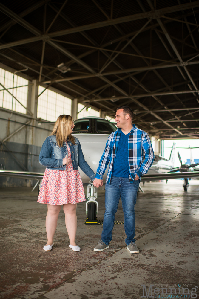 Youngstown airport engagement photos