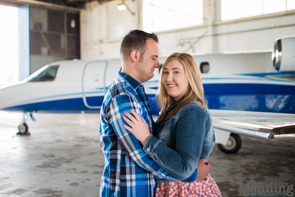 Youngstown airport engagement photos