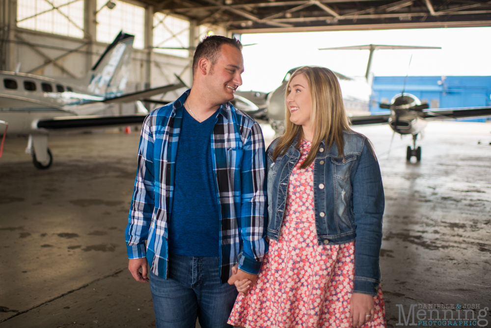 Youngstown airport engagement photos