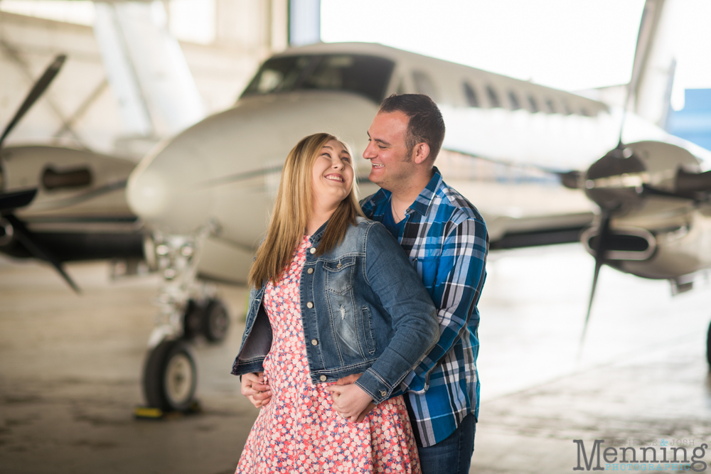 Youngstown airport engagement photos