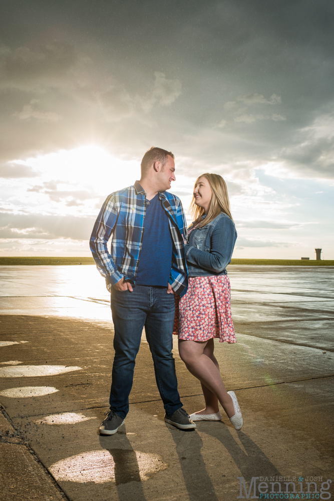 Youngstown airport engagement photos