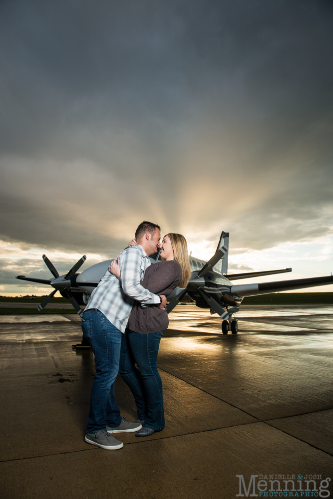 Youngstown airport engagement photos