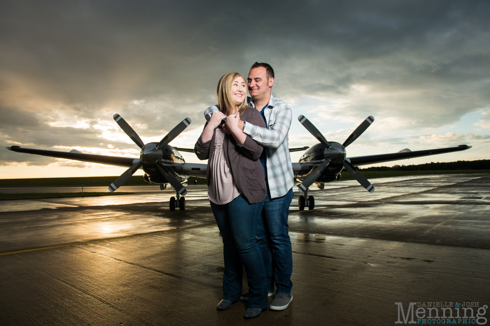 Youngstown airport engagement photos