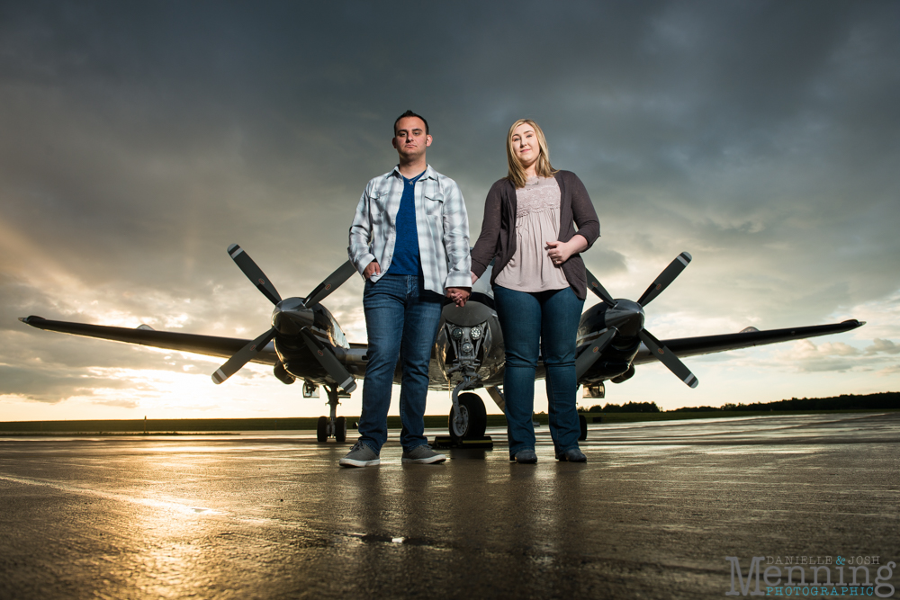 Youngstown airport engagement photos