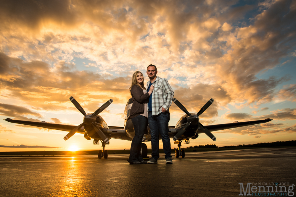 Youngstown airport engagement photos