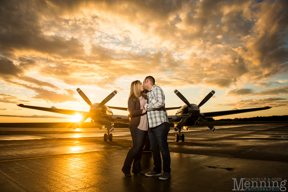 Youngstown airport engagement photos