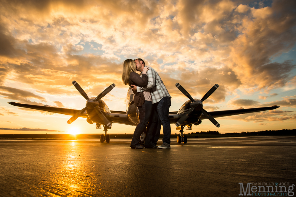 Youngstown airport engagement photos