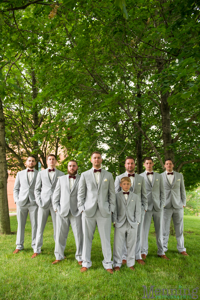 gold and greenery Youngstown wedding