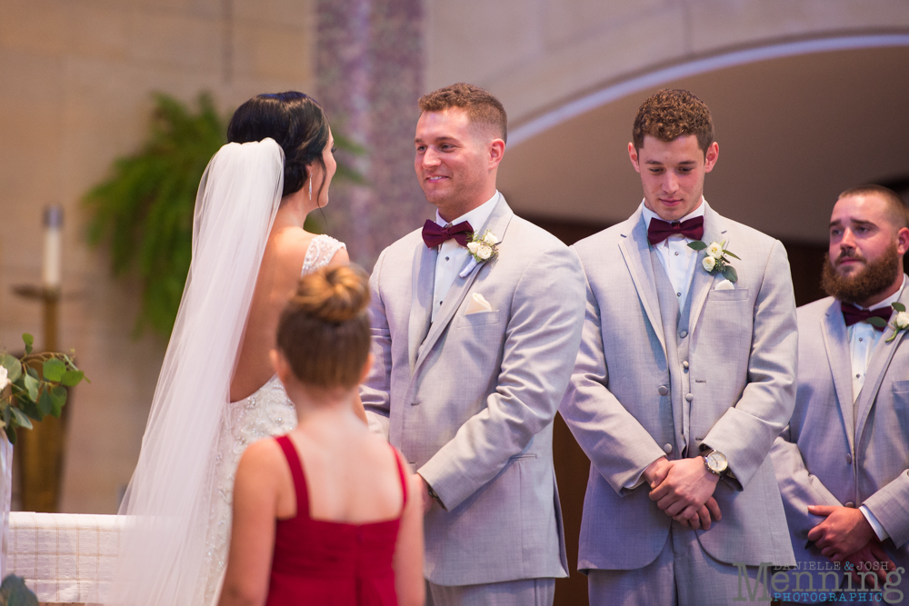 gold and greenery Youngstown wedding