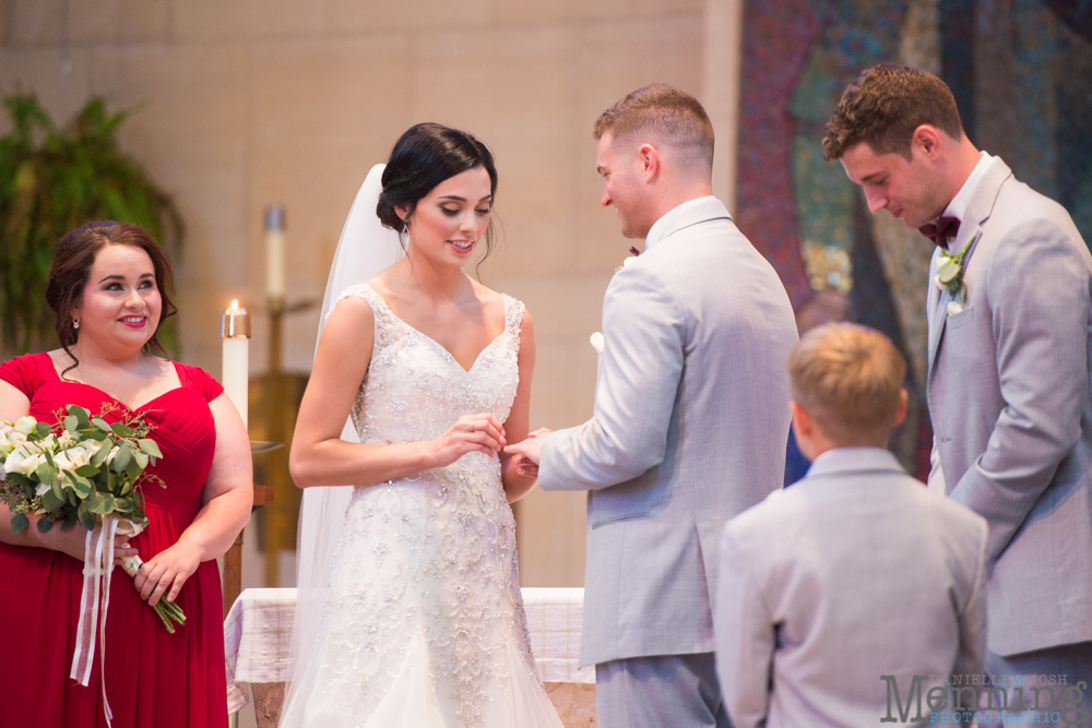 gold and greenery Youngstown wedding