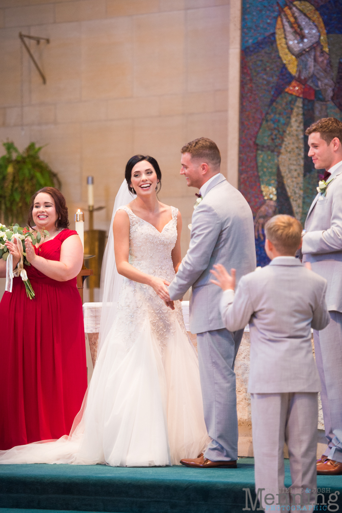 gold and greenery Youngstown wedding