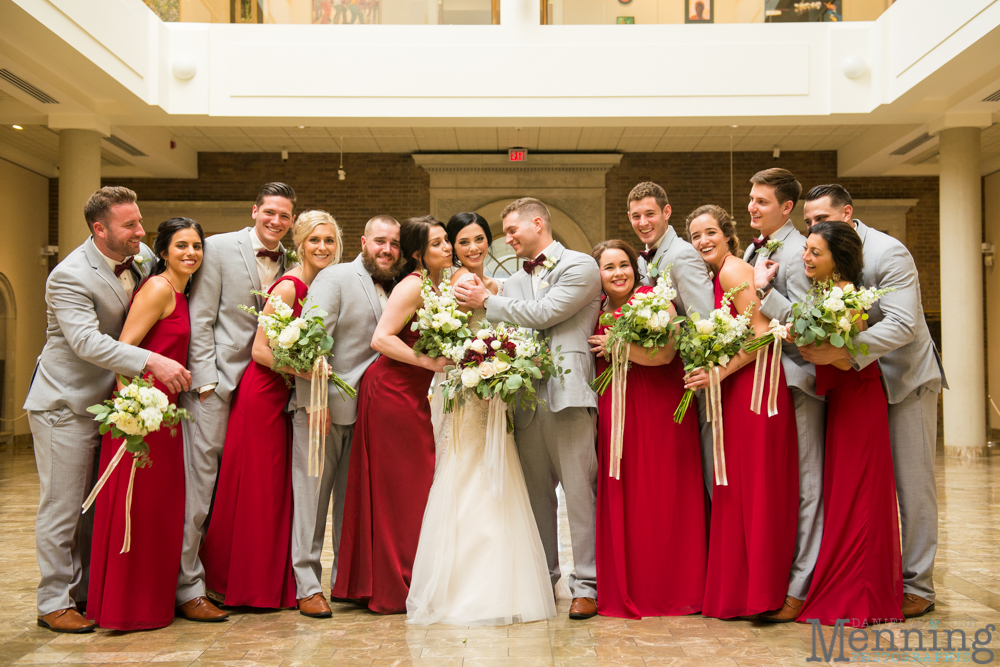 gold and greenery Youngstown wedding