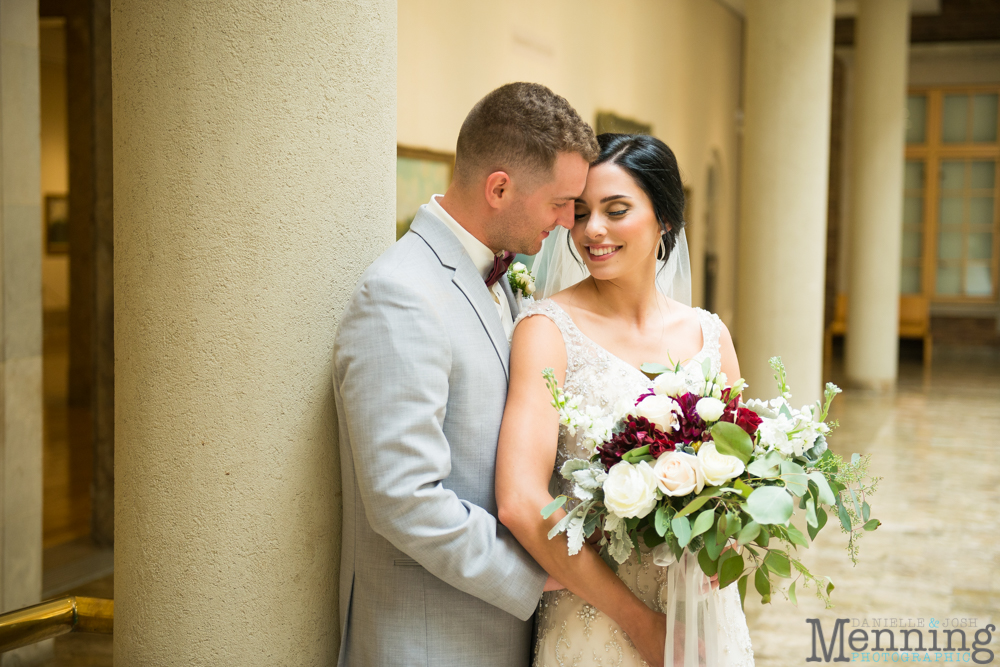 gold and greenery Youngstown wedding