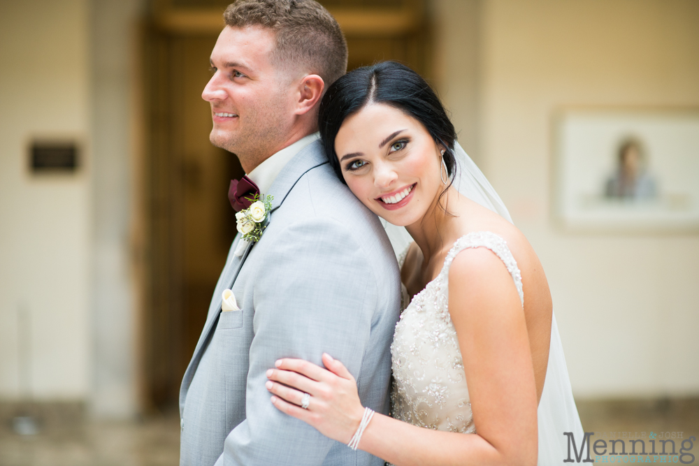 gold and greenery Youngstown wedding