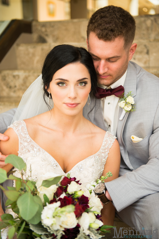 gold and greenery Youngstown wedding