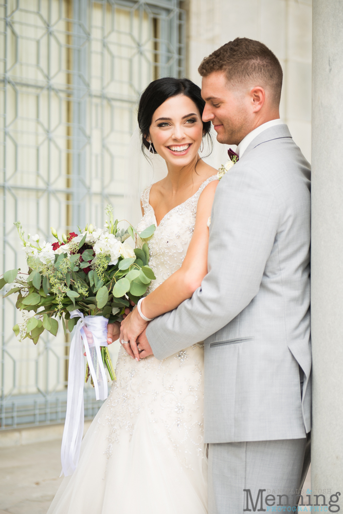 gold and greenery Youngstown wedding