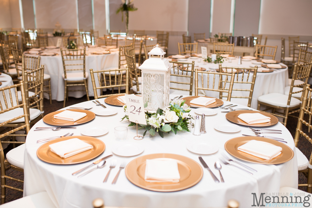 gold and greenery Youngstown wedding