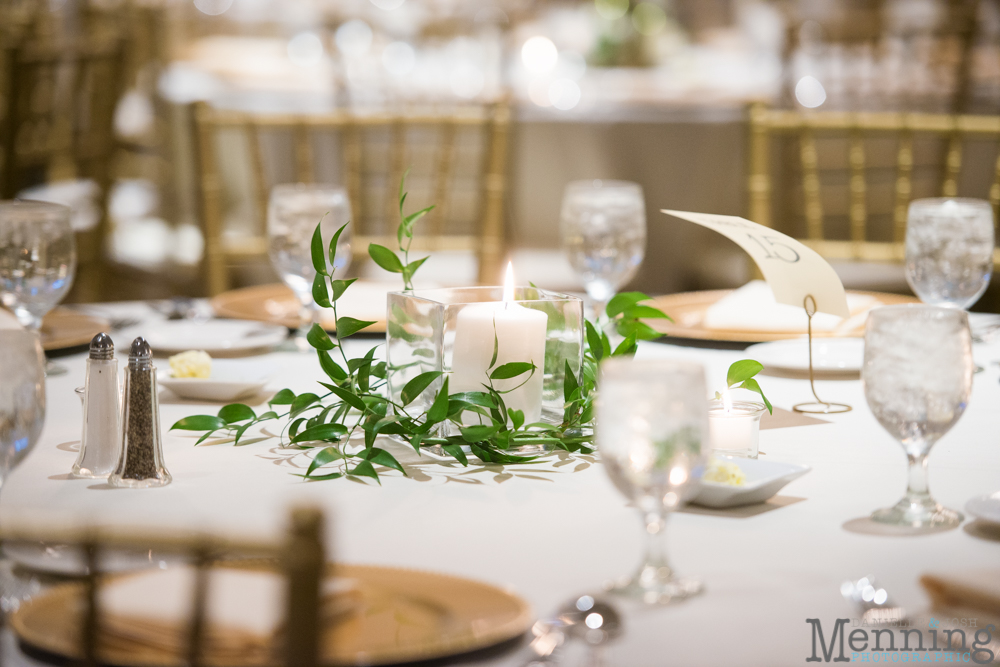 gold and greenery Youngstown wedding