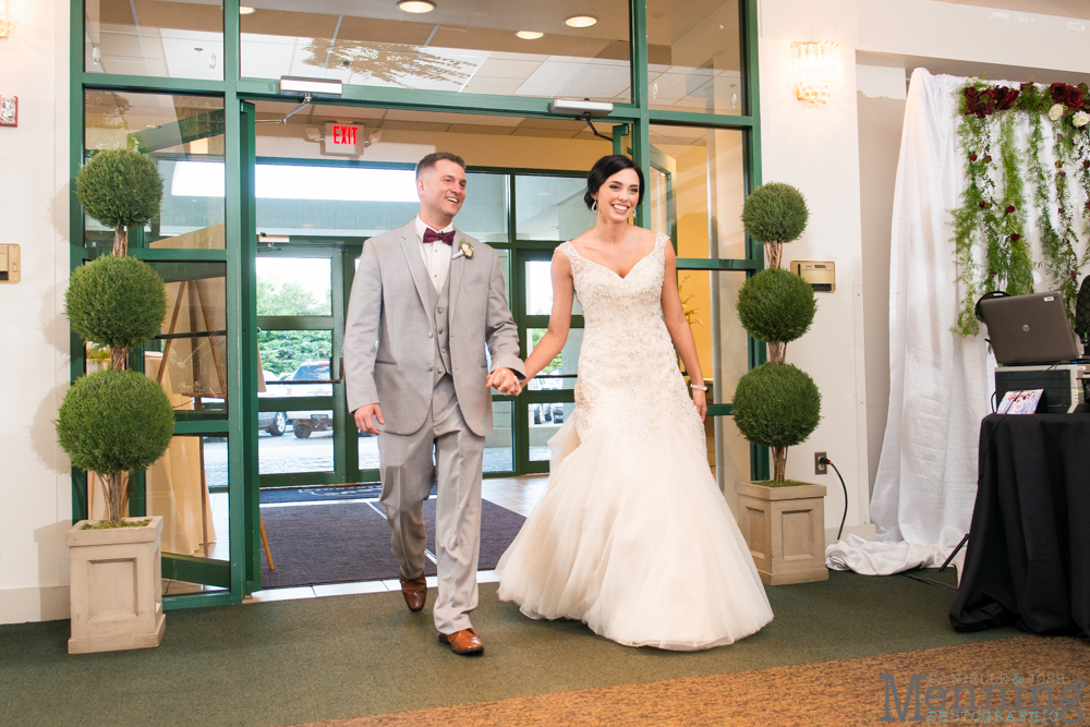 gold and greenery Youngstown wedding