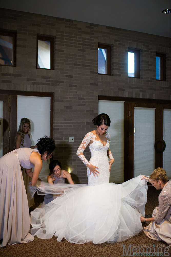 Youngstown, Ohio black tie wedding DeYor Powers Auditorium