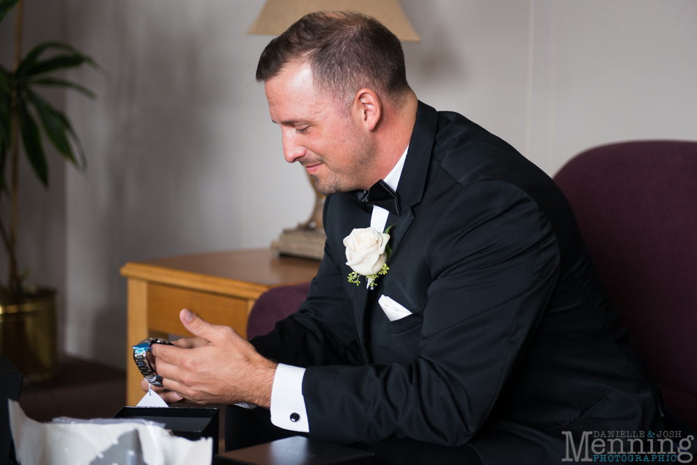 Youngstown, Ohio black tie wedding DeYor Powers Auditorium