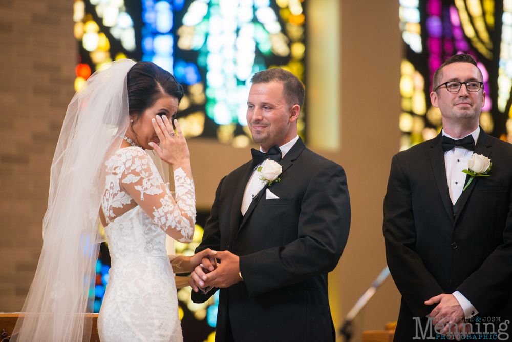 Youngstown, Ohio black tie wedding DeYor Powers Auditorium