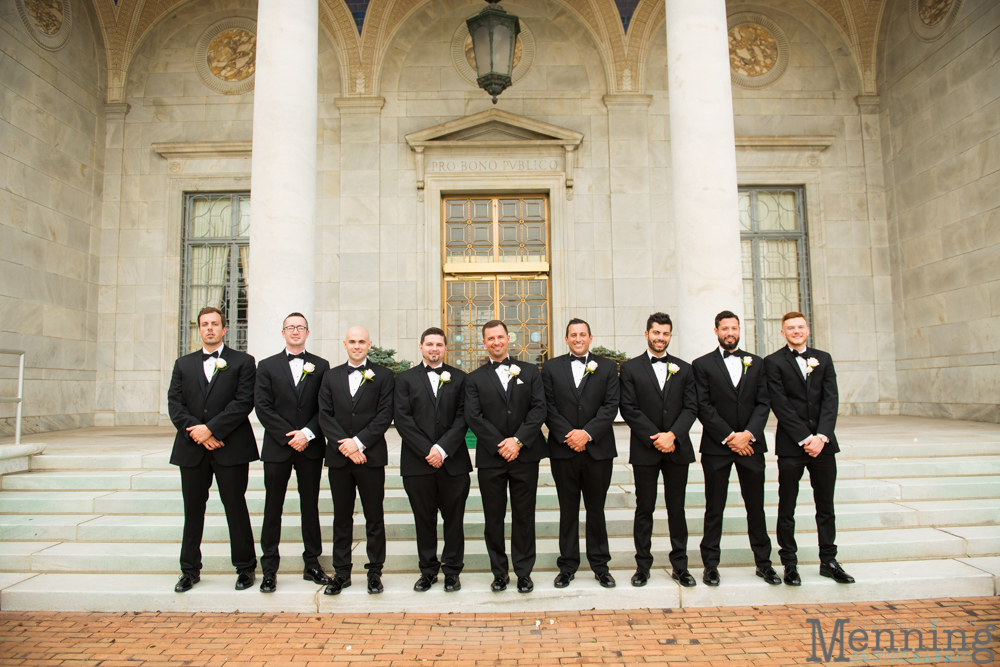 Youngstown, Ohio black tie wedding DeYor Powers Auditorium