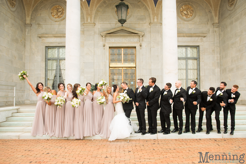 Youngstown, Ohio black tie wedding DeYor Powers Auditorium