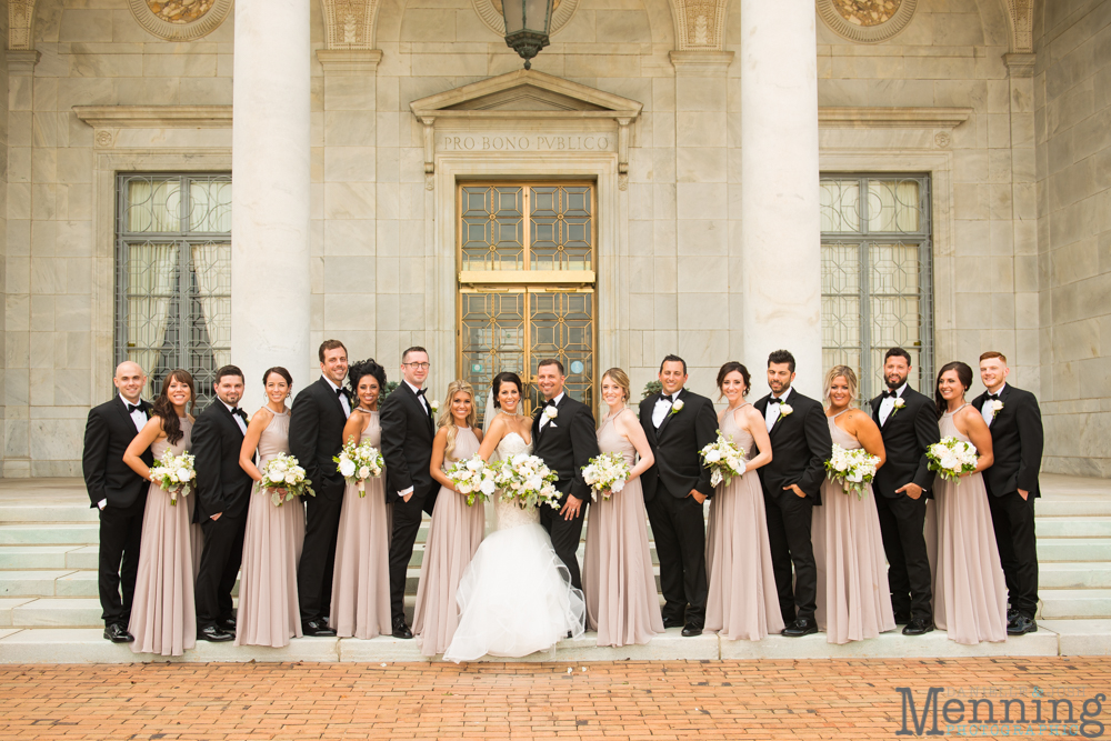 Youngstown, Ohio black tie wedding DeYor Powers Auditorium