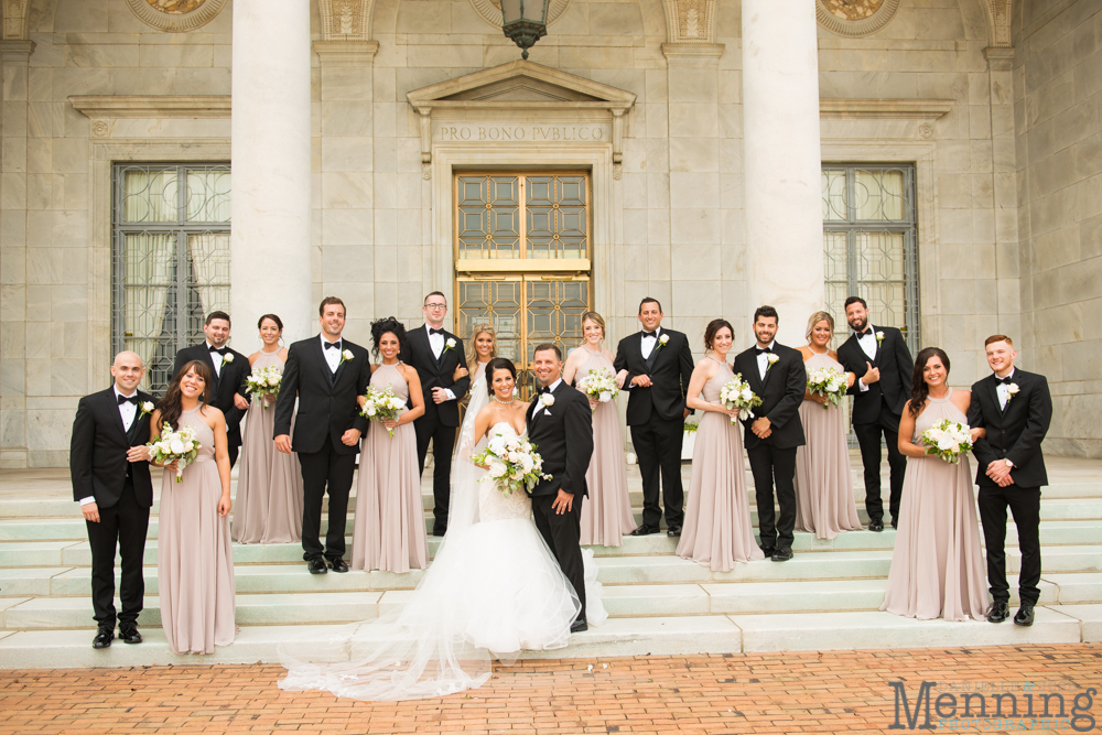 Youngstown, Ohio black tie wedding DeYor Powers Auditorium