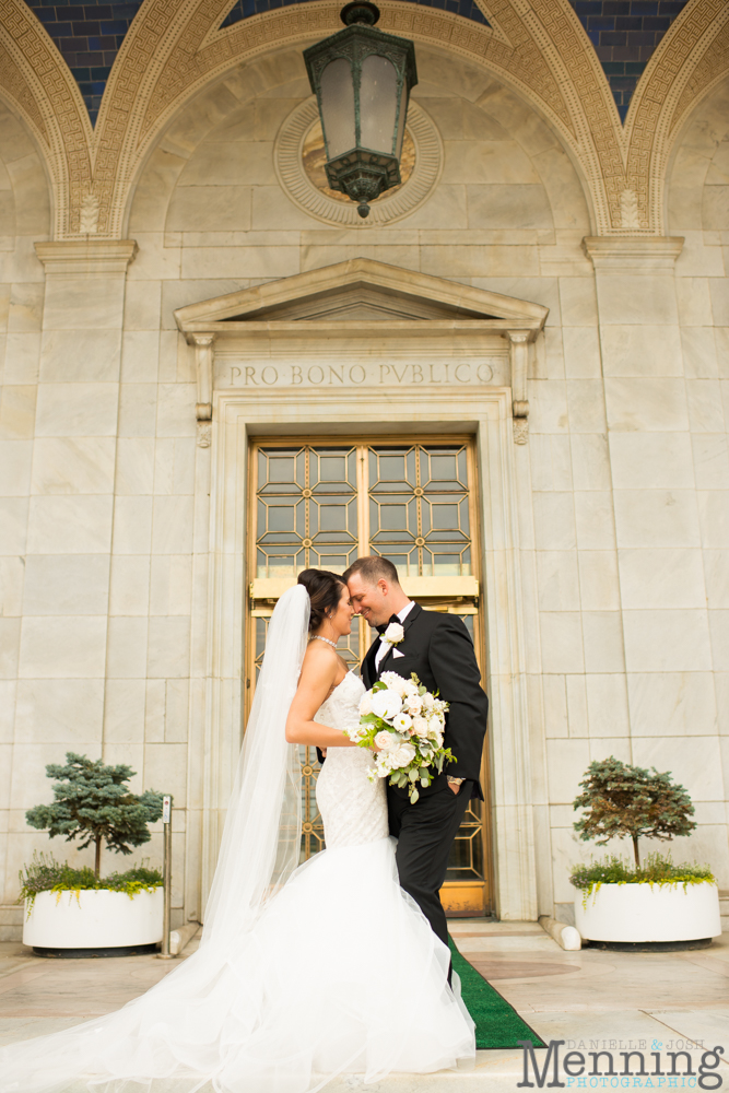 Youngstown, Ohio black tie wedding DeYor Powers Auditorium