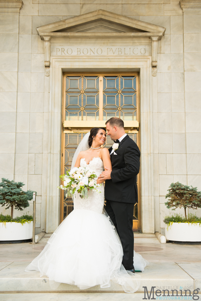 Youngstown, Ohio black tie wedding DeYor Powers Auditorium